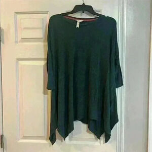 Matilda Jane Women's Green Tunic Top 3/4 Sleeve Blouse Size M Casual